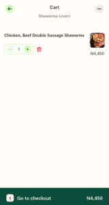 Items In cart